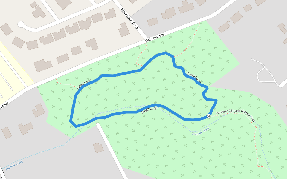 Small Loop walking route map in New Braunfels