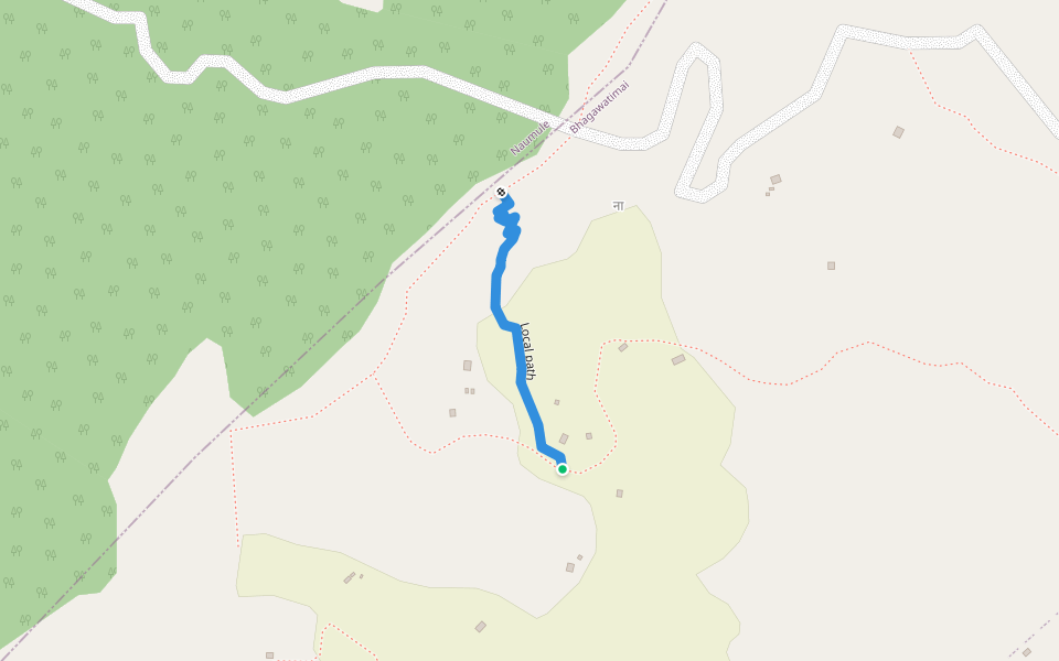 Local path walking route map in Salleri