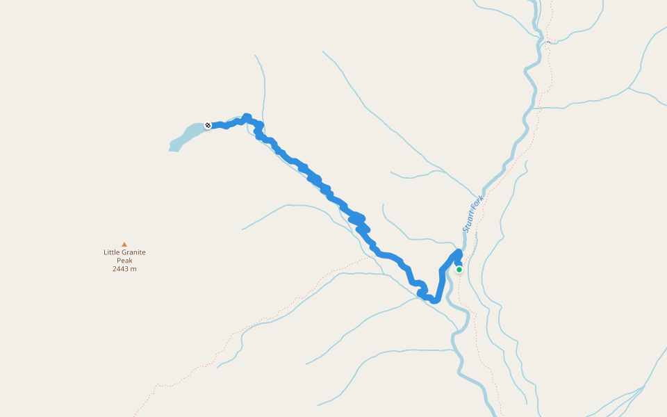 Alpine Lake Trail (10W04) walking route map in Trinity Center