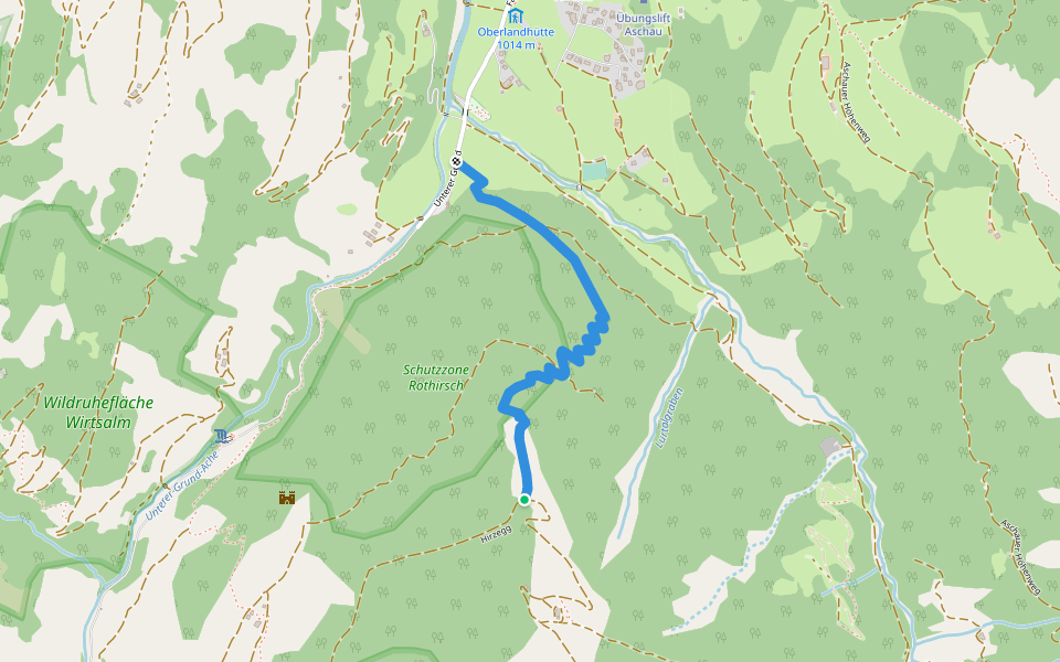 Hirzegg Jagersteig walking route map in Kirchberg in Tirol