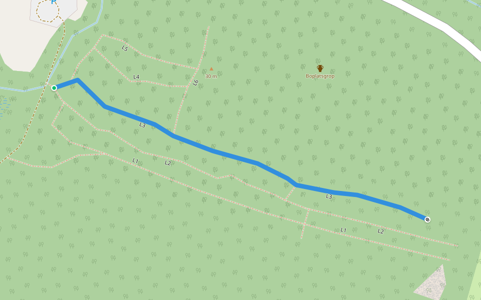 L3 walking route map in Umeå