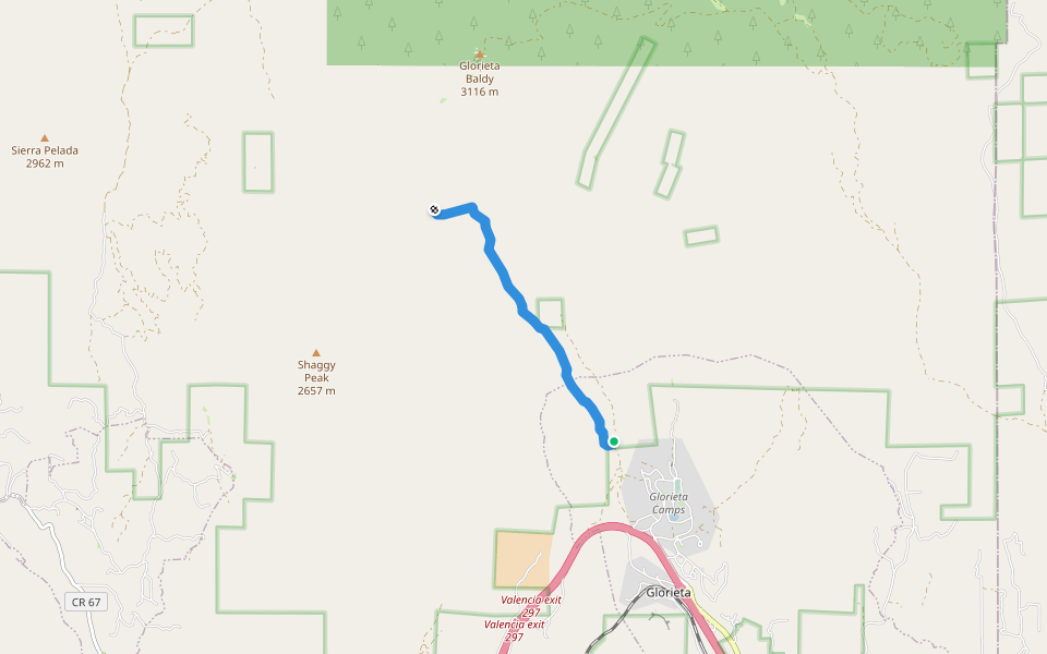 Secret walking route map in Glorieta