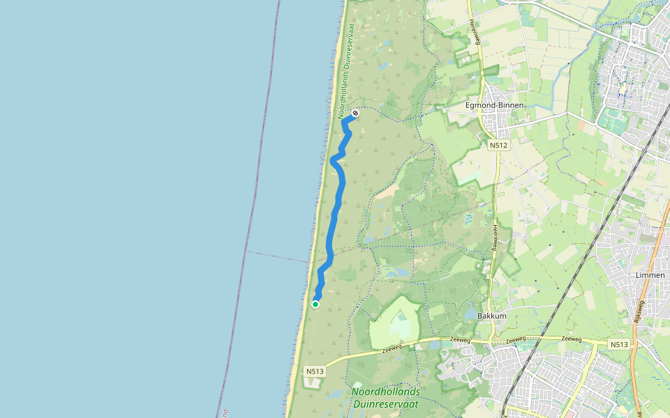 Velowseweg walking route map in Castricum