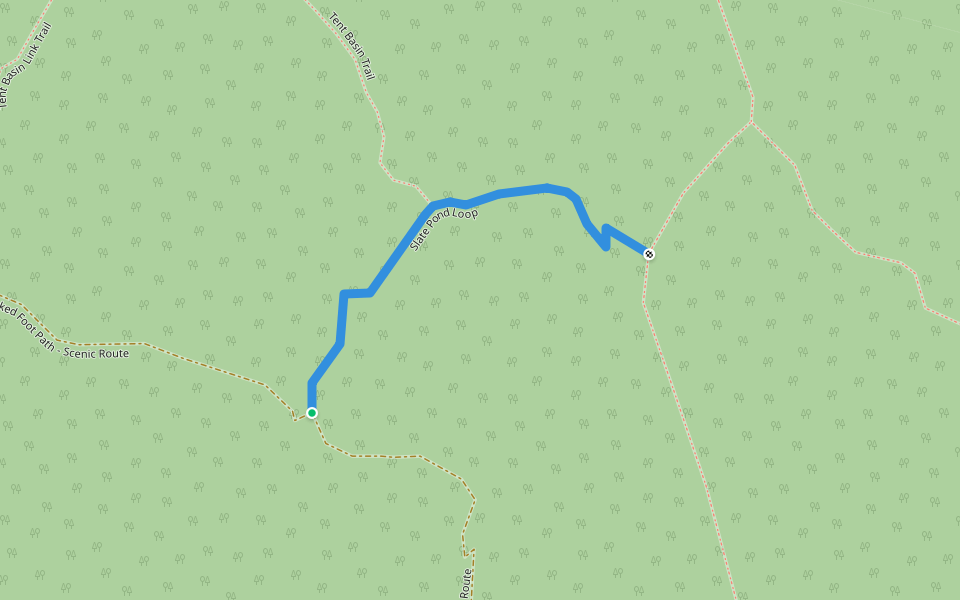 Slate Pond Loop walking route map in New Haven