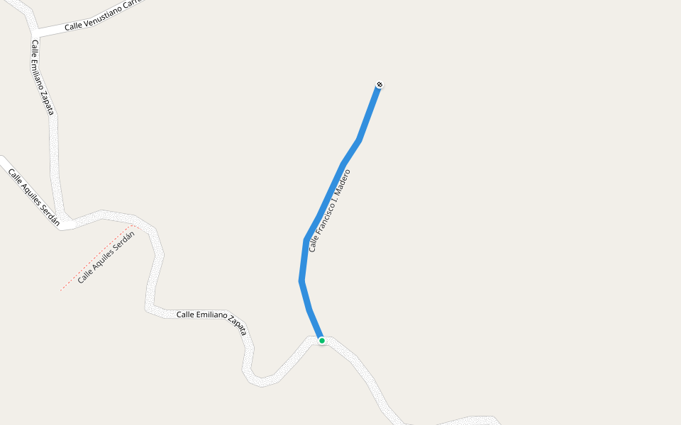 Calle Francisco I. Madero walking route map in Amixtlán