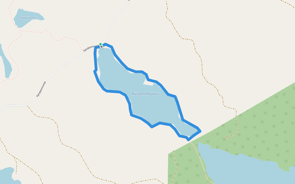 Kivisammaljärven kierto walking route map in Hämeenlinna