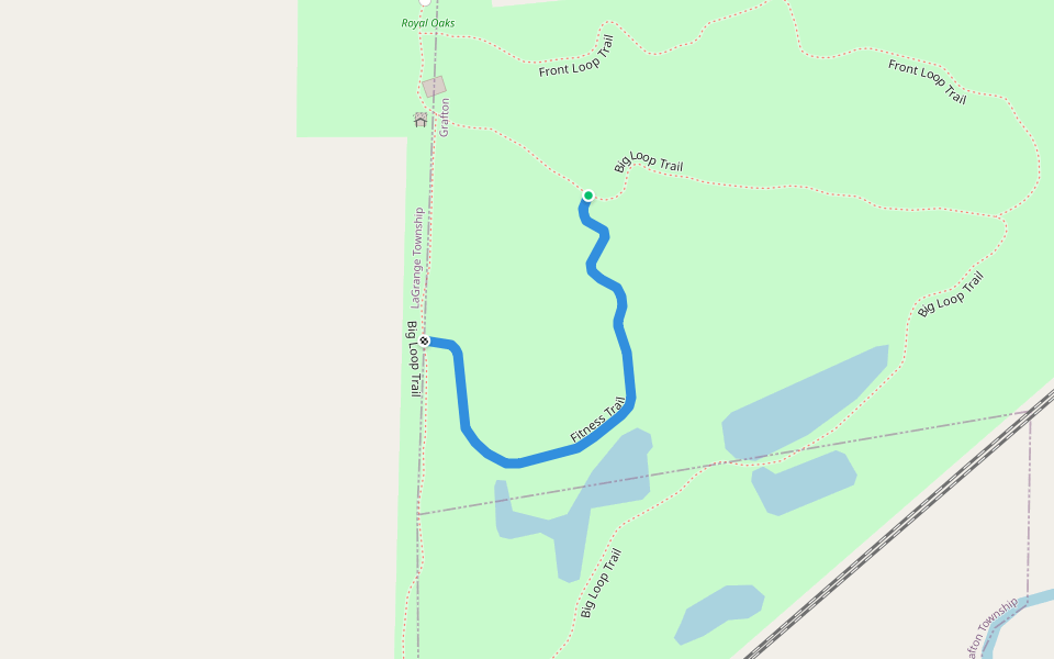 Fitness Trail walking route map in Grafton