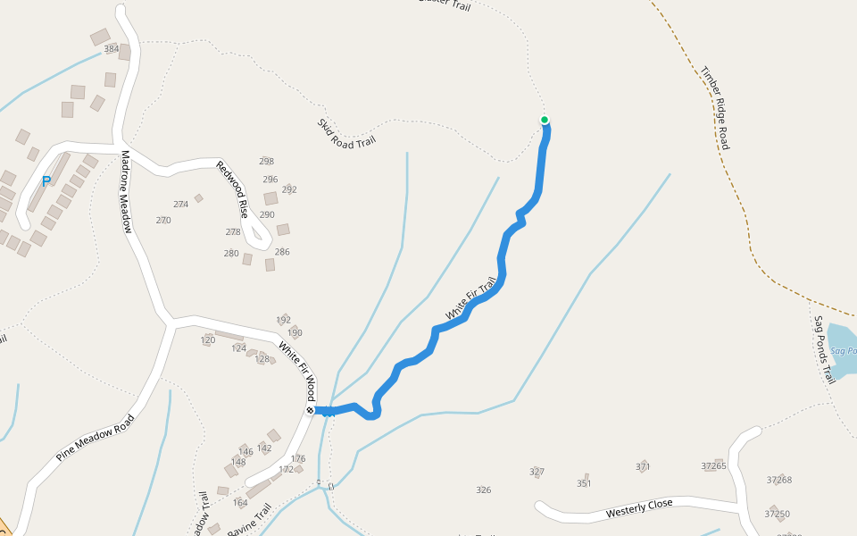 White Fir Trail walking route map in Sea Ranch