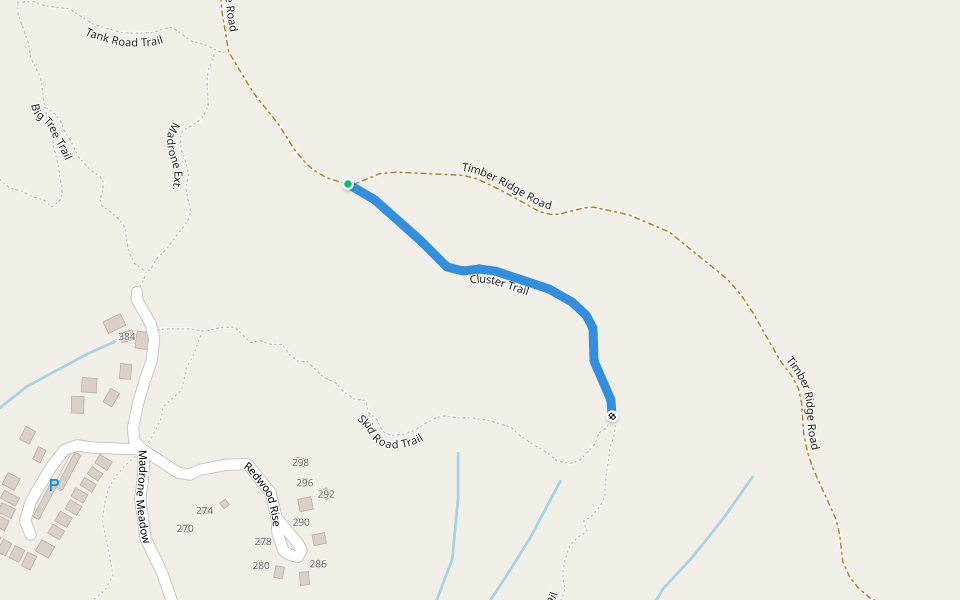 Cluster Trail walking route map in Sea Ranch