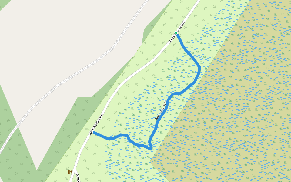 Bog Walk Trail walking route map in Tobermory