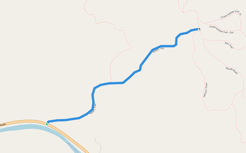 Rube's Trail walking route map in Bradford