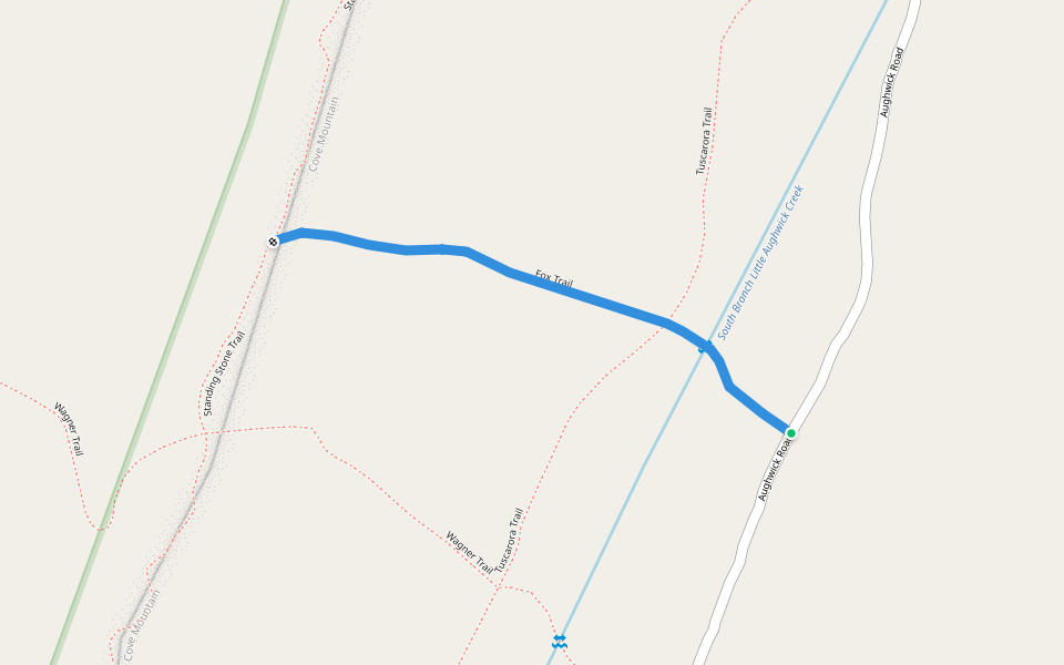 Fox Trail walking route map in Fort Littleton