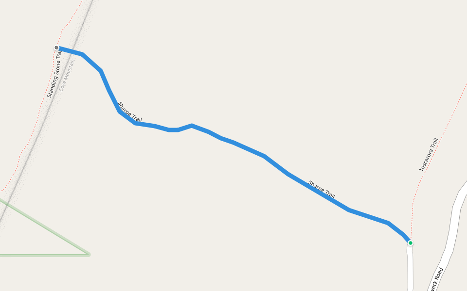 Sharpe Trail walking route map in Fort Littleton