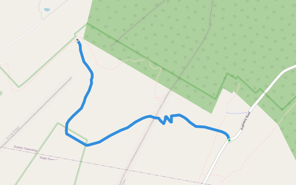 Todd Trail walking route map in Fort Littleton