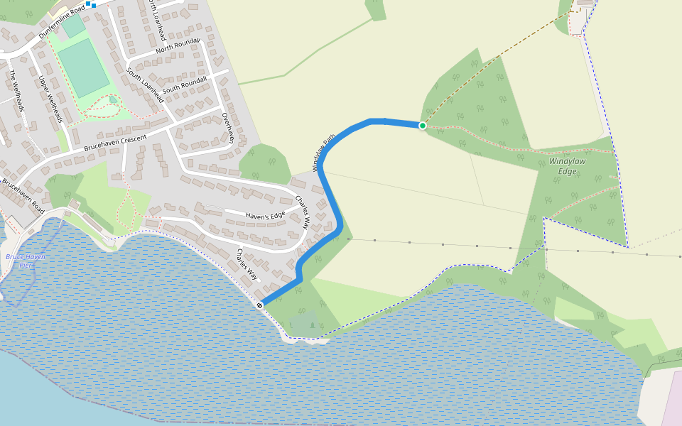 Windylaw Path walking route map in Limekilns