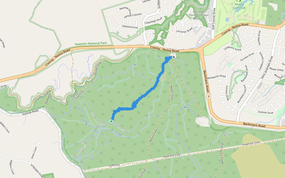 Indy walking route map in Tewantin
