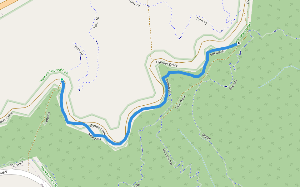 Keelback walking route map in Tinbeerwah