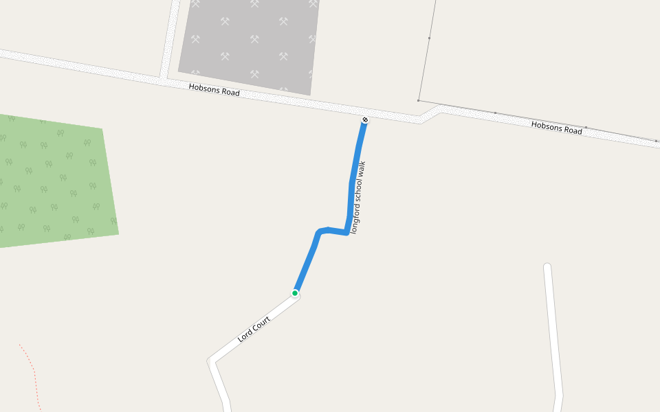 longford school walk walking route map in Longford