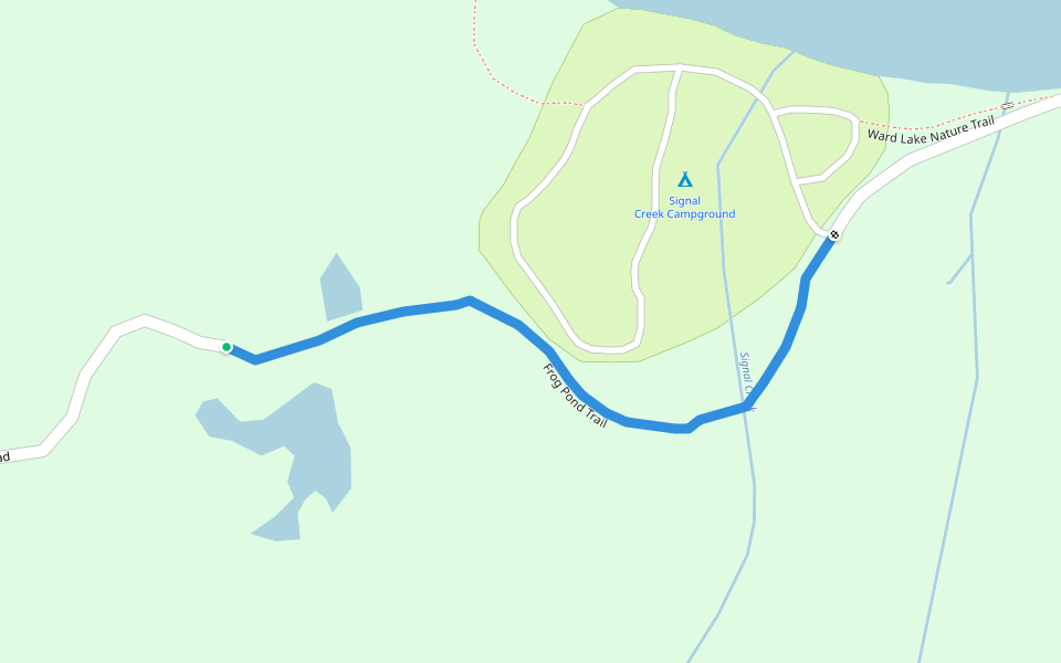 Frog Pond Trail walking route map in Ketchikan