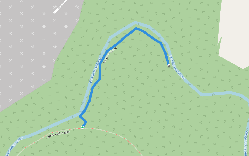 Longe la rivière walking route map in Baie-Saint-Paul
