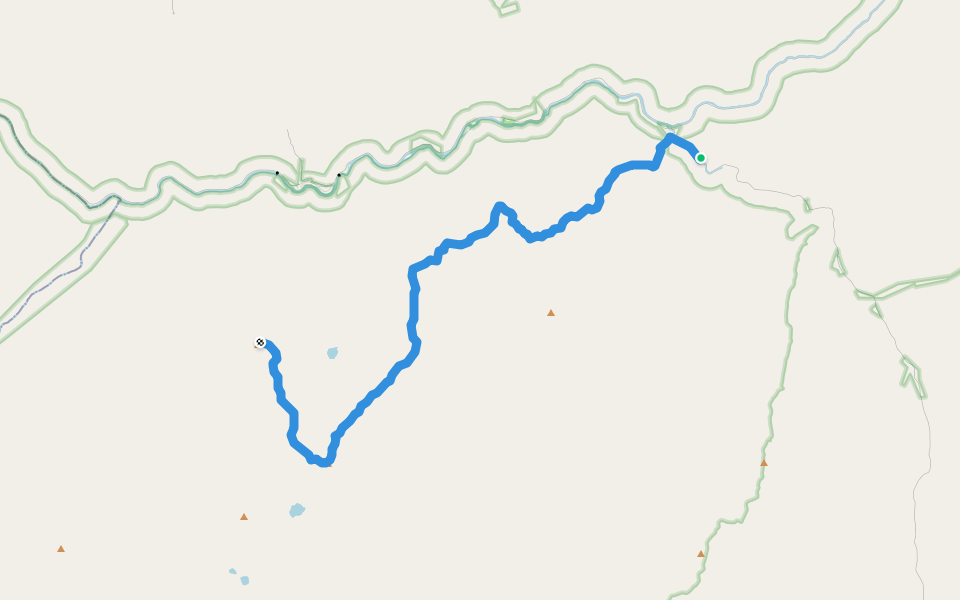 Garden Creek - Horse Heaven Trail walking route map in North Fork