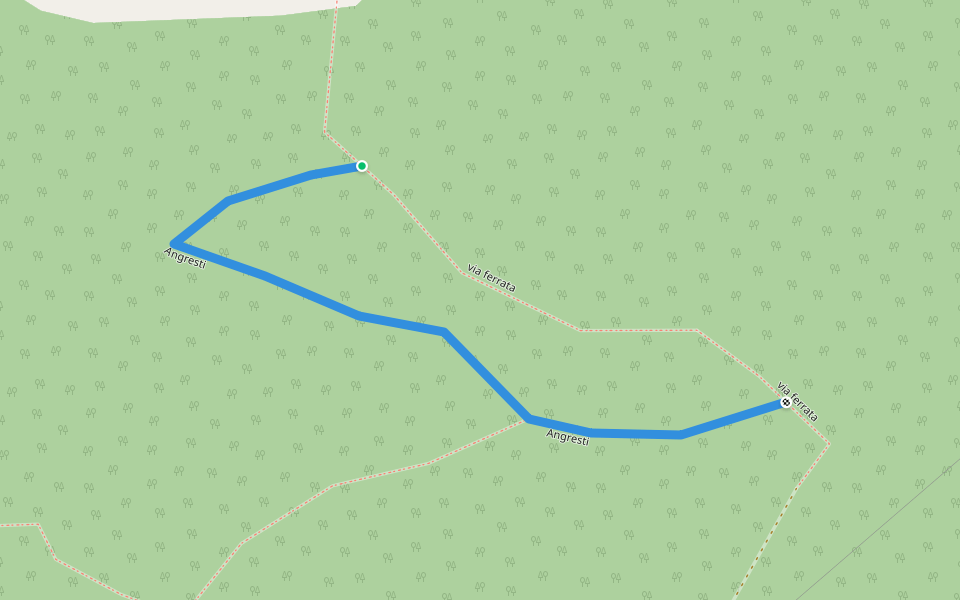 Angresti walking route map in Seter