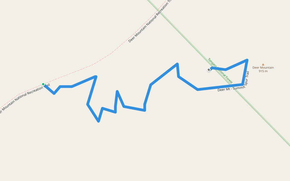 Deer Mt - Summit Spur Trail walking route map in Ketchikan