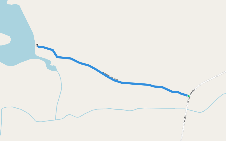 Goose Lake Trail walking route map in Petersburg