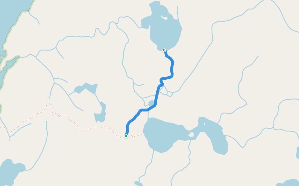 Black Mountain Hidden Lake Spur Trail walking route map in Edna Bay