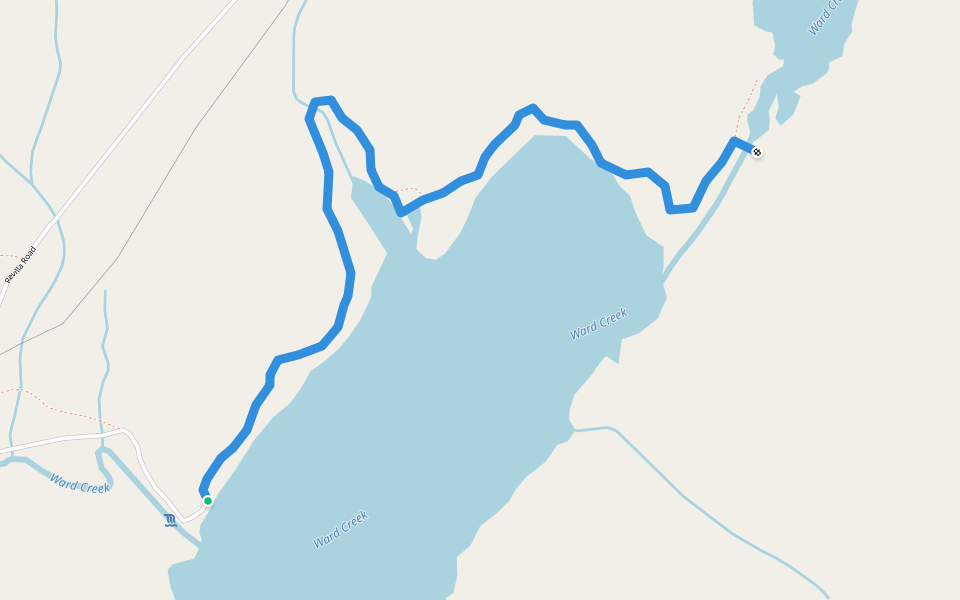 Connell Lake Trail walking route map in Ketchikan