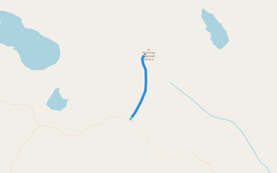 Deer Mt - Mahoney Mt Spur Trail walking route map in Edna Bay