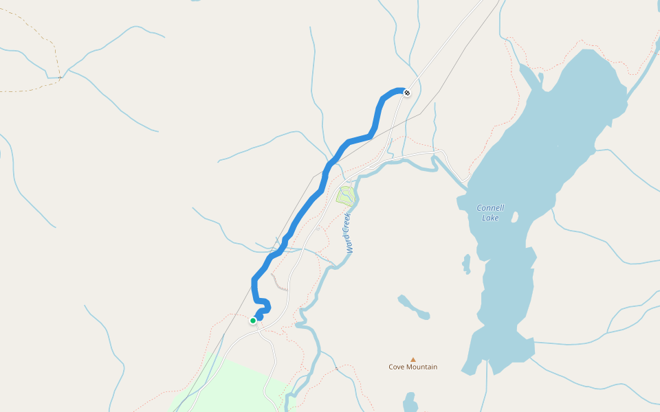 Salvage Trail walking route map in Ketchikan