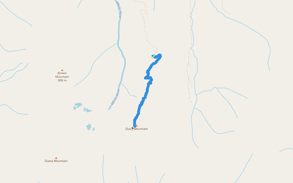Dude Mountain Trail walking route map in Ketchikan