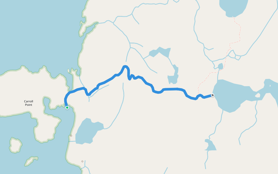 Black Mountain Trail walking route map in Edna Bay