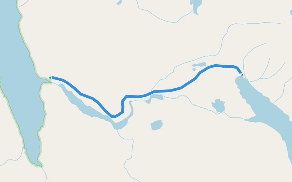 Humpback Trail walking route map in Edna Bay