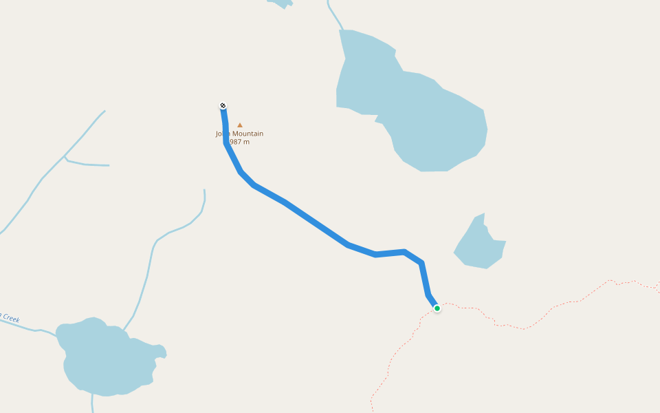 Deer Mt - John Mountain Spur Trail walking route map in Edna Bay