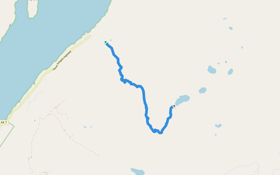 Lunch Creek Trail walking route map in Ketchikan