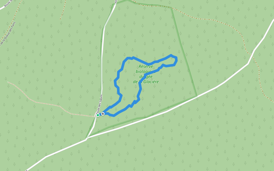 Sentier découverte de la Glacière walking route map in Esserval-Tartre