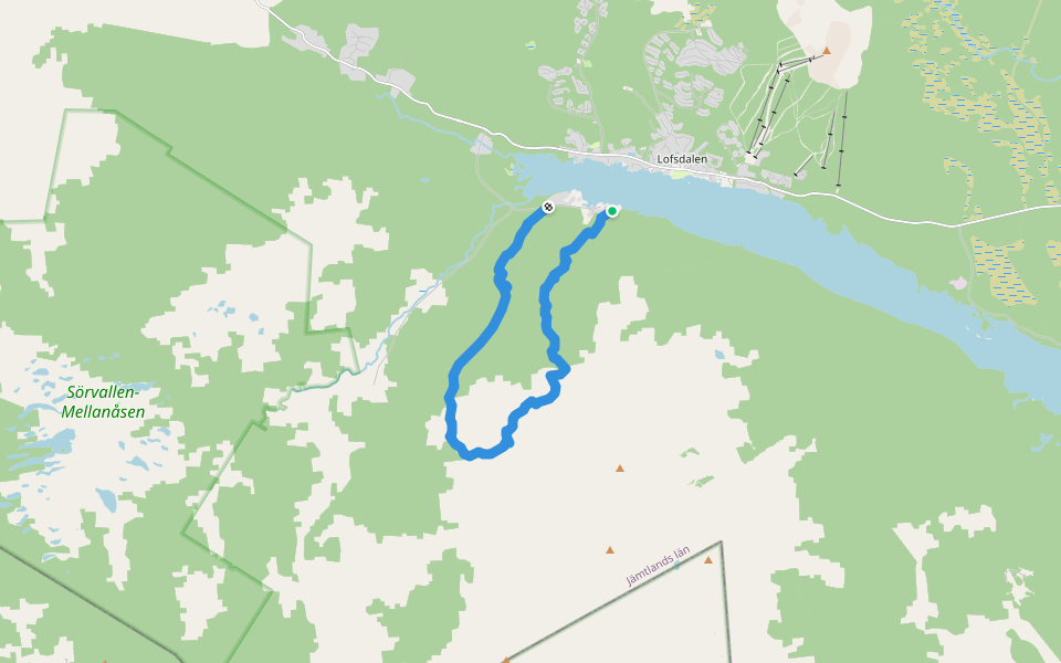 Stenrutsleden walking route map in Västvallen