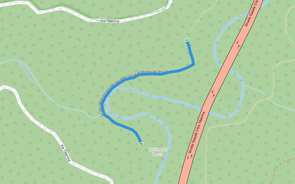 Roman road from Ripa della Sposa to Molino del Becco | Walking Map