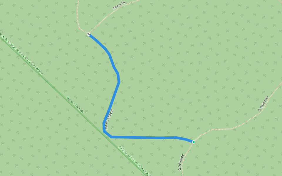 PM Pic Mineur walking route map in Val-Morin