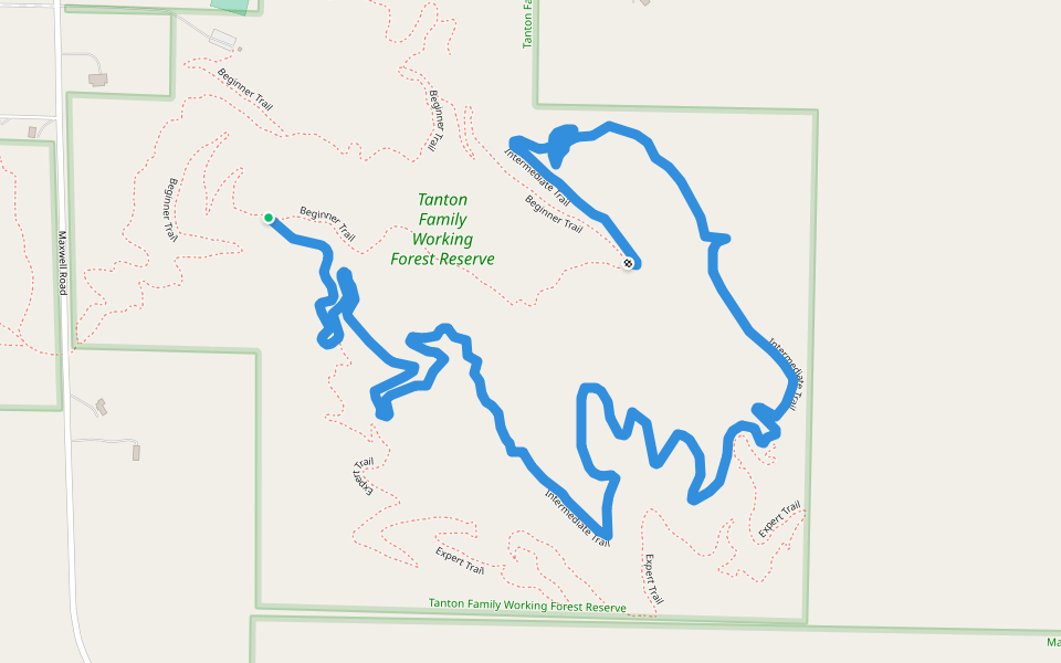 Intermediate Trail walking route map in Petoskey