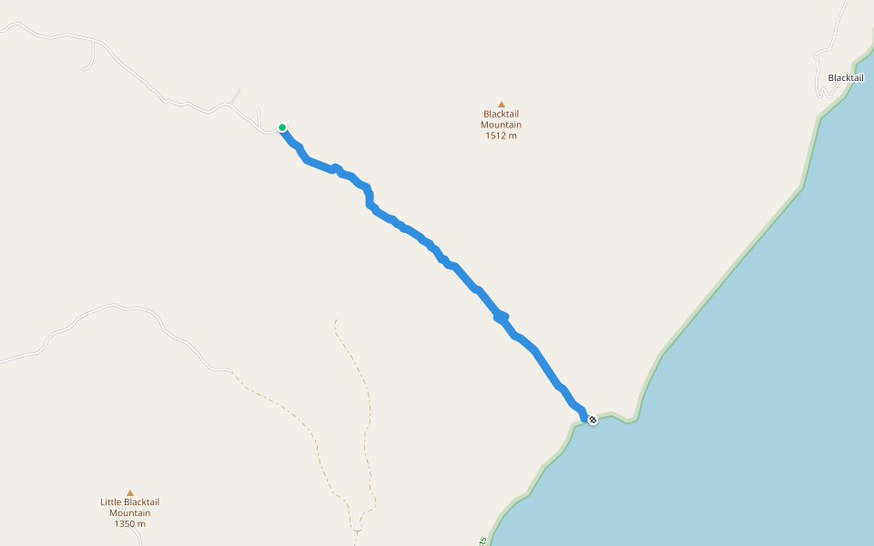 Maiden Rock Trail walking route map in Cocolalla
