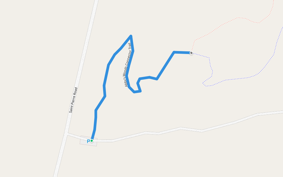 Abby's Woods Connector Trail walking route map in Arcadia