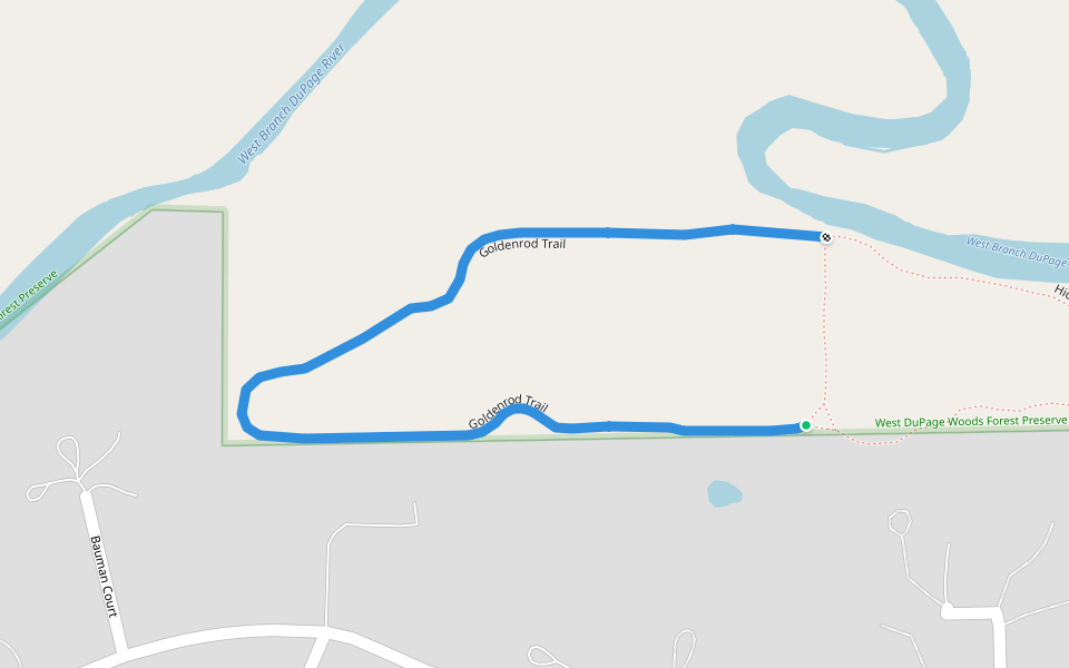 Goldenrod Trail walking route map in Winfield