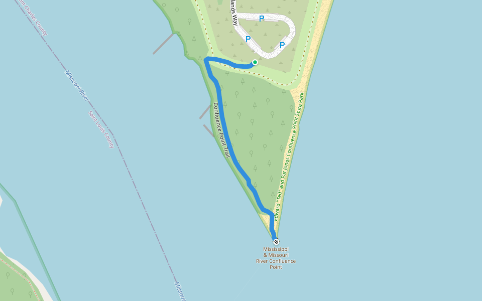 Confluence Point Trail Hiking West Alton, Missouri Pacer