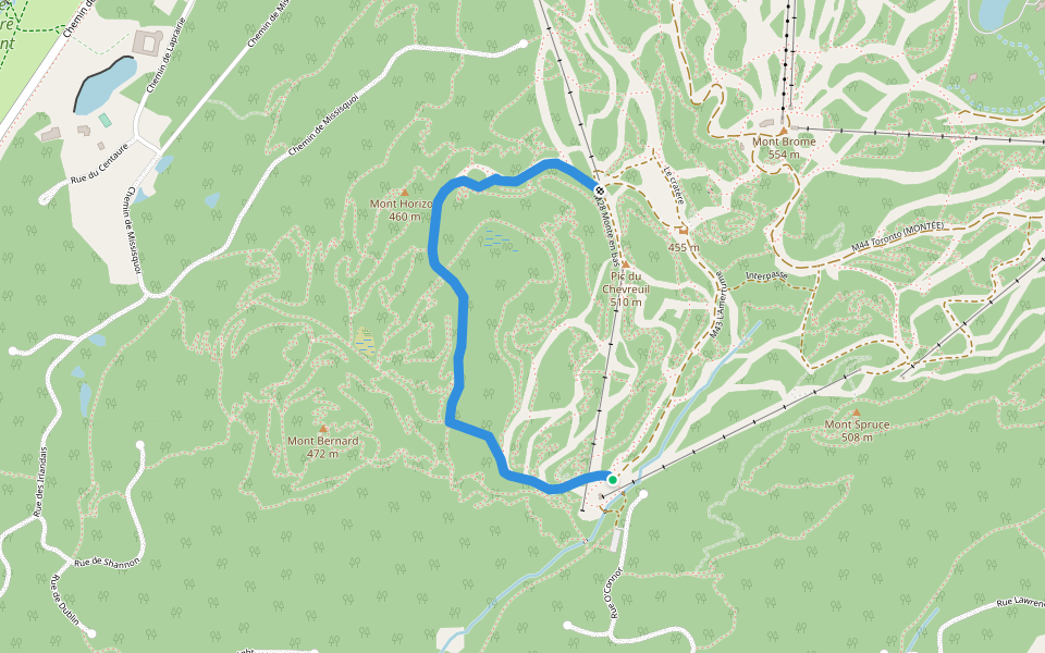 M29 Hollywood walking route map in Bromont
