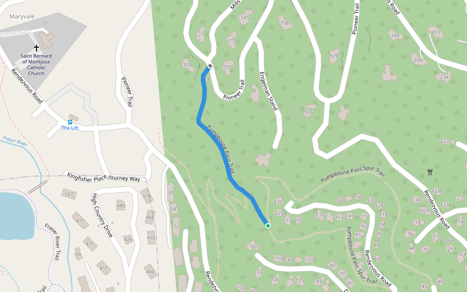 Pumpbouse Pass Trail walking route map in Winter Park