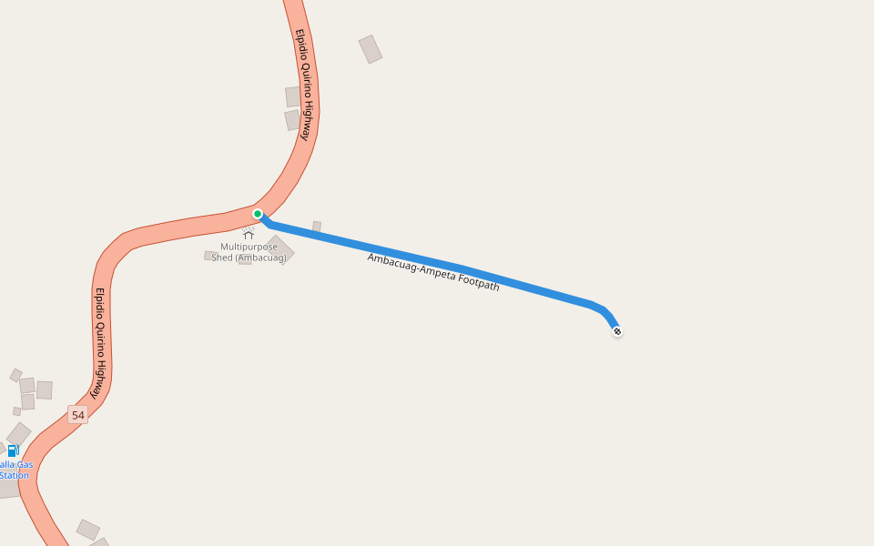 Ambacuag-Ampeta Footpath walking route map in Sablan