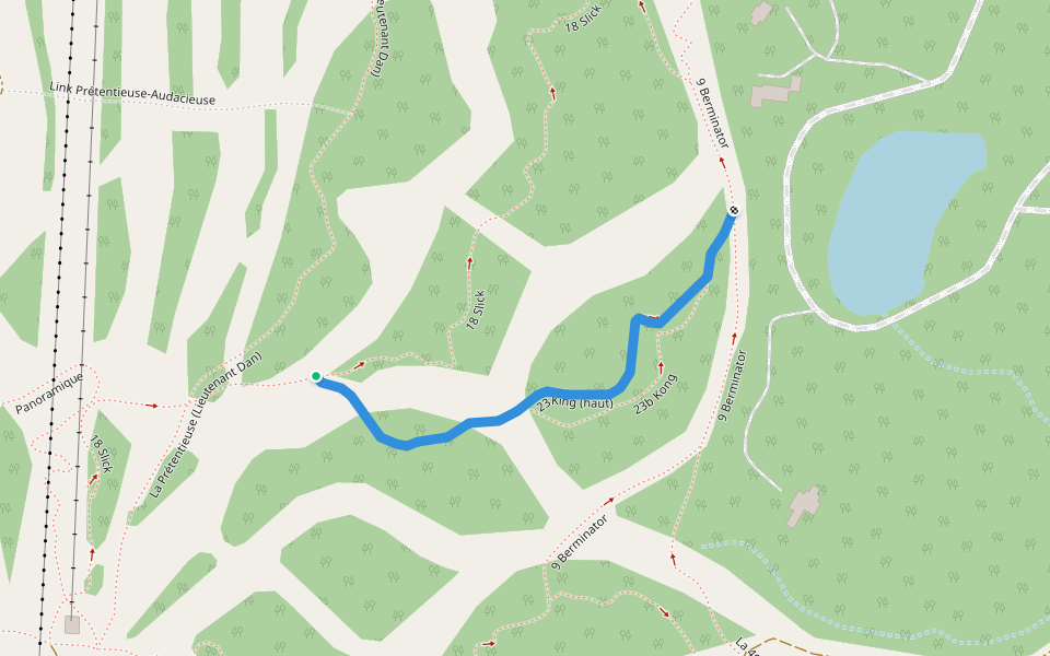 23 King (haut) walking route map in Bromont